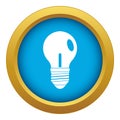 Light bulb icon blue vector isolated Royalty Free Stock Photo