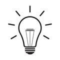 Light bulb icon can be used for applications or websites