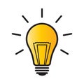 Light bulb icon can be used for applications or websites