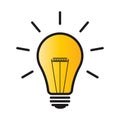 Light bulb icon can be used for applications or websites