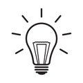 Light bulb icon can be used for applications or websites