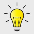 Light bulb icon can be used for applications or websites