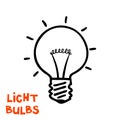 Light bulb icon. Concept of big ideas inspiration, innovation, i Royalty Free Stock Photo