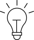 Light Bulb Icon for Education Knowledge Creativity and Innovation Royalty Free Stock Photo