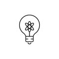 light bulb icon. Element of science illustration. Thin line illustration for website design and development, app development. Prem