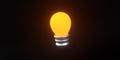 Light bulb icon. Energy and thinking symbol.Creative idea 3d icon Royalty Free Stock Photo