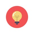 Light bulb icon in flat style. Lightbulb symbol vector