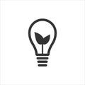 Light bulb icon in flat style. Lightbulb vector illustration on white isolated background. Energy lamp sign business concept Royalty Free Stock Photo