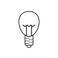Light bulb icon in flat style. Lightbulb vector illustration on white isolated background. Energy lamp sign business concept Royalty Free Stock Photo