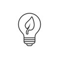 Light bulb icon in flat style. Lightbulb vector illustration on white isolated background. Energy lamp sign business concept Royalty Free Stock Photo