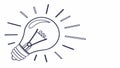 Light bulb icon for idea and innovation symbol illustration Generative AI Royalty Free Stock Photo
