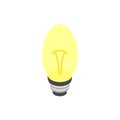 Light bulb icon, isometric 3d style Royalty Free Stock Photo
