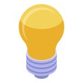 Light bulb icon, isometric style Royalty Free Stock Photo