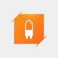 Light bulb icon. Lamp G9 socket symbol.