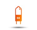 Light bulb icon. Lamp G4 socket symbol.