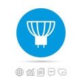 Light bulb icon. Lamp GU5.3 socket symbol.