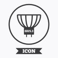 Light bulb icon. Lamp GU5.3 socket symbol.