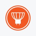 Light bulb icon. Lamp GU5.3 socket symbol.