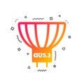 Light bulb icon. Lamp GU5.3 socket symbol. Vector