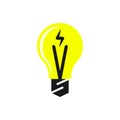 Light bulb icon. light bulb vector isolated on white background. light bulb logo. idea symbol. thinking symbol sign. light bulb Royalty Free Stock Photo