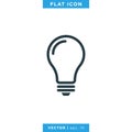 Light Bulb Icon Logo Design Template. Lamp Symbol