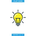 Light Bulb Icon Logo Design Template. Lamp Symbol