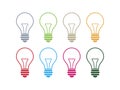 Light bulb icon or logo set Royalty Free Stock Photo