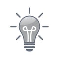 Light bulb icon symbolizing idea generation and innovation for problem solving concept illustration Royalty Free Stock Photo