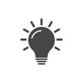 Light Bulb icon, Light Bulb icon vector Royalty Free Stock Photo