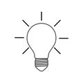 Light bulb icon. Vector.