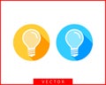 Light bulb icon vector. Llightbulb idea logo concept. Set lamps electricity icons web design element. Led lights isolated Royalty Free Stock Photo