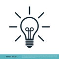 Light Bulb Icon Vector Logo Template Illustration Design. Vector EPS 10 Royalty Free Stock Photo