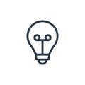 light bulb icon vector from smarthome concept. Thin line illustration of light bulb editable stroke. light bulb linear sign for