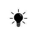 Light Bulb icon on white. Vector illustration