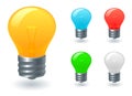 Light bulb icons Royalty Free Stock Photo
