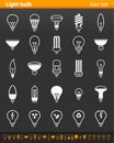 Light bulb icons - Illustration. Royalty Free Stock Photo