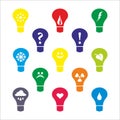 light bulb icons Royalty Free Stock Photo