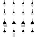 Light bulb icons set Royalty Free Stock Photo