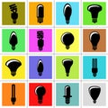 Light bulb icons vector