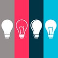 Light bulb icons Royalty Free Stock Photo