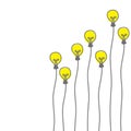 Light bulb idea background vector