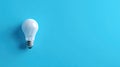 Light bulb idea concept innovation creativity floating isolated blue background inspiration Royalty Free Stock Photo