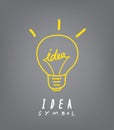 Light bulb and idea concept symbol.