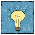 Light bulb idea concept template. Vector illustrat Royalty Free Stock Photo