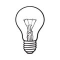 Light bulb. Idea concept. Vector illustration isolated on white background. Royalty Free Stock Photo