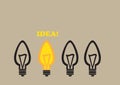 Light Bulb Idea Conceptual Vector Cartoon Illustration