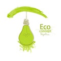 Light bulb idea. Environmentally friendly world Royalty Free Stock Photo