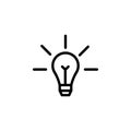 Light bulb, idea icon. Element of Education icon. Thin line icon