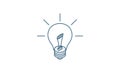 light bulb, idea isometric icon. 3d line art technical drawing. Editable stroke vector