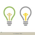 Light Bulb Idea Logo Template Illustration Design. Vector EPS 10 Royalty Free Stock Photo